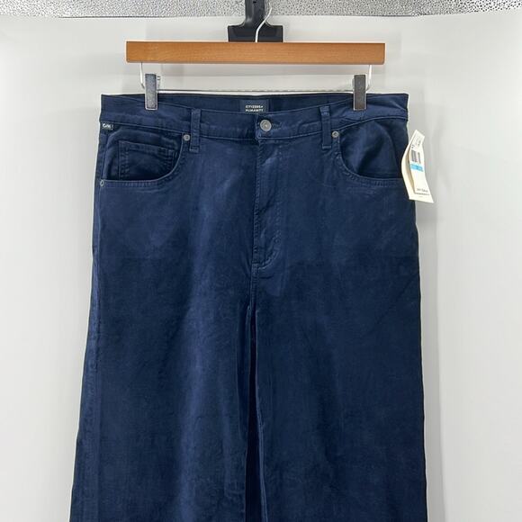 Citizens of Humanity Women's Paloma Baggy Velvet Jeans - Royal Navy - 31 - NWT - Picture 2 of 9